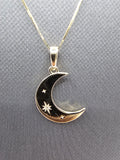 *Special Set* 14k Gold Chain w/pendant - Moon