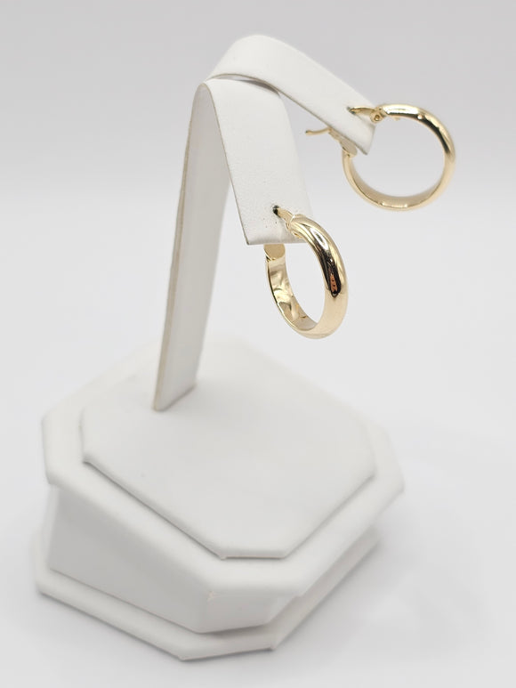 14K Gold Earrings - Huggie Hoops