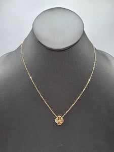 14k Gold Necklace - Gold Clover