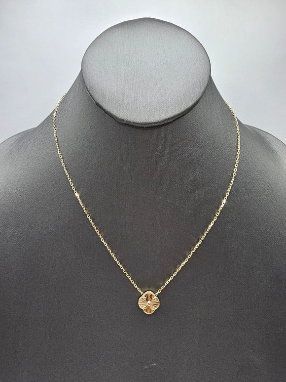 14k Gold Necklace - Gold Clover