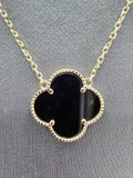 14k Gold Necklace - Black Clover