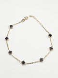 14k Gold Necklace w/Bracelet Set  - Black Clover