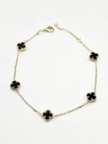 14k Gold Necklace w/Bracelet Set  - Black Clover