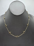 14k Gold Necklace w/Bracelet Set  - Black Clover