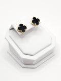 14K Gold Earrings - Black Clover