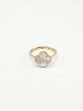 14K Gold Ring - White Clover