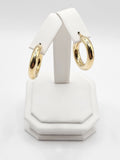 14K Gold Earrings - Huggie Hoops