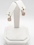 14K Gold Earrings - Pink Hoops