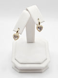 14K Gold Earrings - Heart Hoops