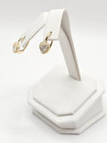 14K Gold Earrings - Heart Hoops