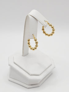 14K Gold Earrings - Huggie Hoops