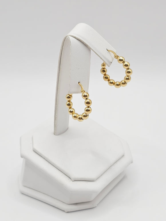 14K Gold Earrings - Huggie Hoops