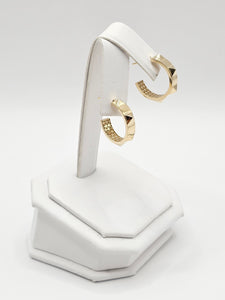 14K Gold Earrings - Huggie Hoops