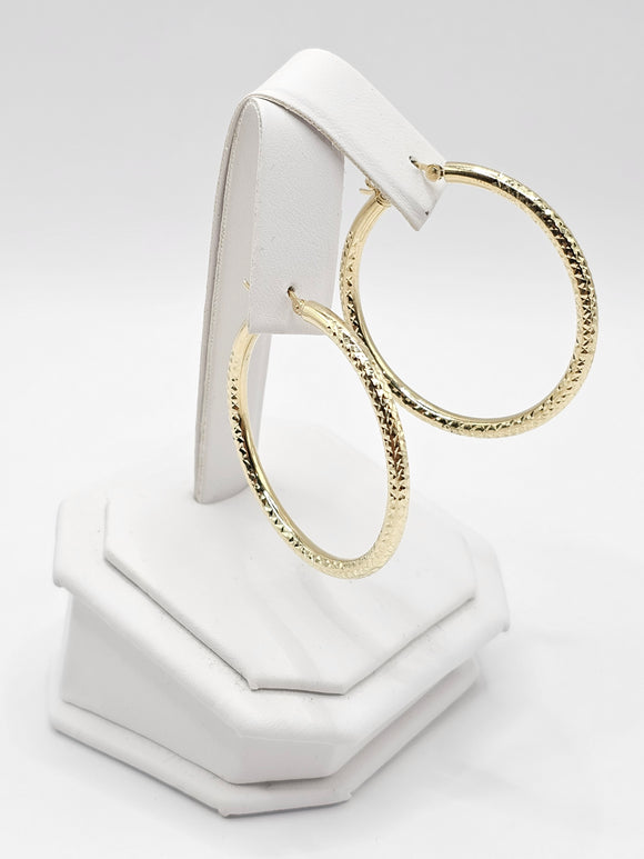 14K Gold Earrings - Huggie Hoops