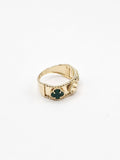 14K Gold Ring - Green & Gold Clover