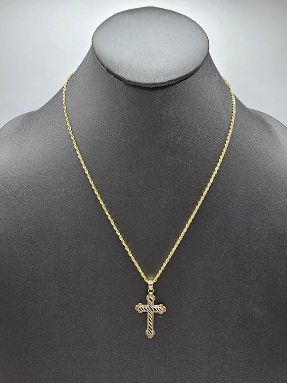 14k Gold Chain w/pendant - Cross