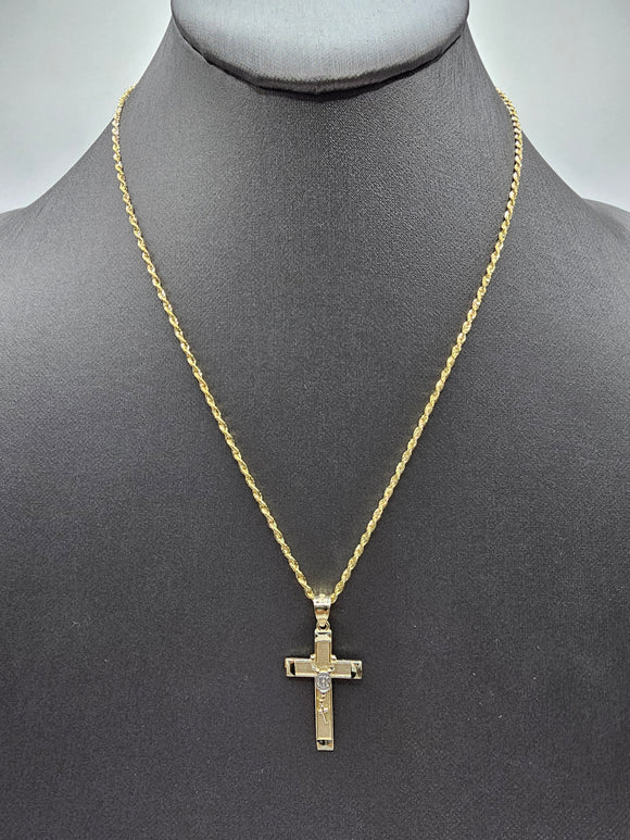 14k Gold Chain w/pendant - Cross