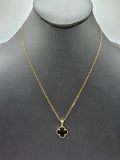 14k Gold Chain w/pendant - Black Clover