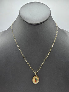 14k Gold Chain w/pendant - Virgin Mary