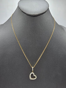 14k Gold Chain w/pendant - Heart