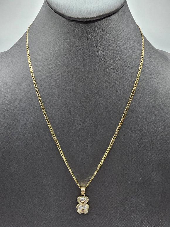 14k Gold Chain w/pendant - Bear