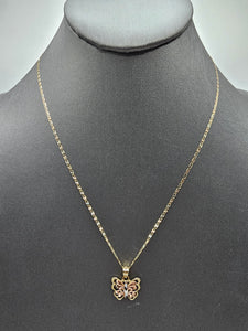 14k Gold Chain w/pendant - Butterfly