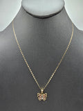 14k Gold Chain w/pendant - Butterfly