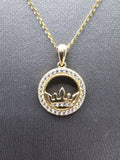 14k Gold Chain w/pendant - Crown