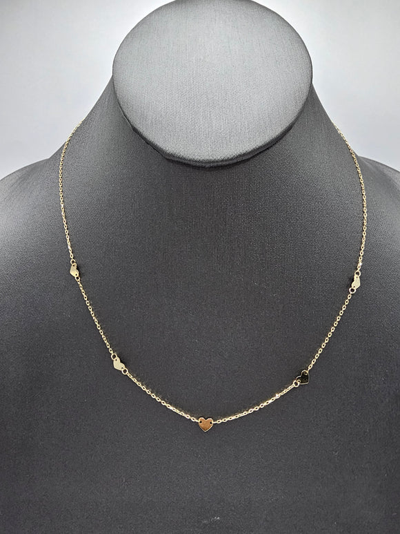 14k Gold Necklace  - Hearts