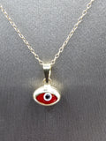 14k Gold Necklace  - Red Evil Eye