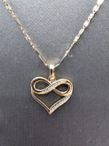 14k Gold Chain w/pendant - Heart w/Infinity