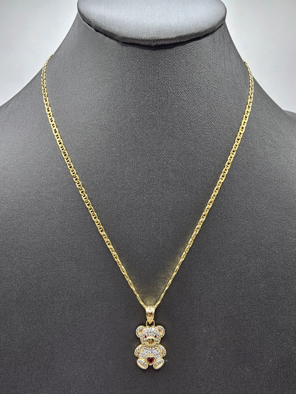 14k Gold Chain w/pendant - Bear