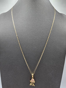 14k Gold Chain w/pendant - Rose