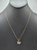 14k Gold Chain w/pendant - Butterfly