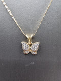 14k Gold Chain w/pendant - Butterfly