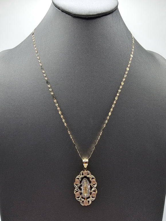 14k Gold Chain w/pendant - Virgin Mary