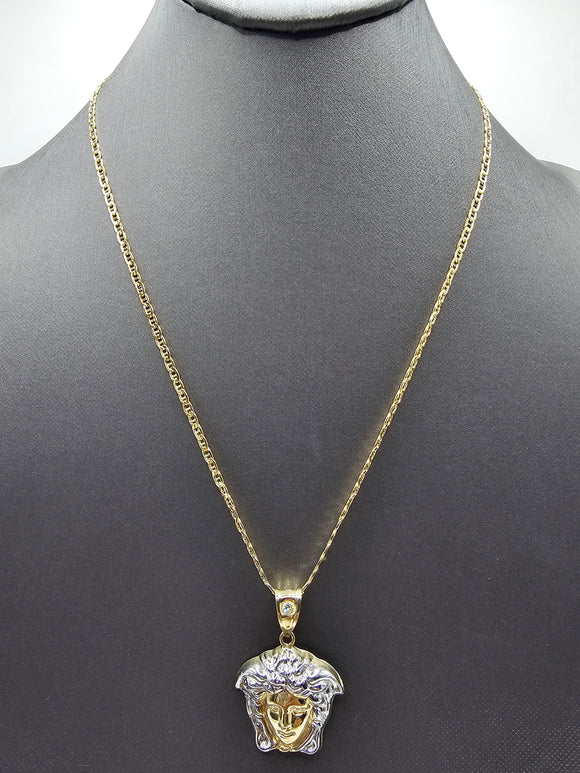 14k Gold Chain w/pendant - Medusa