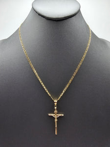 14k Gold Chain w/pendant - Jesus on Cross