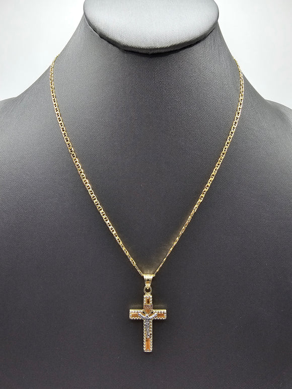 14k Gold Chain w/pendant - Jesus on Cross