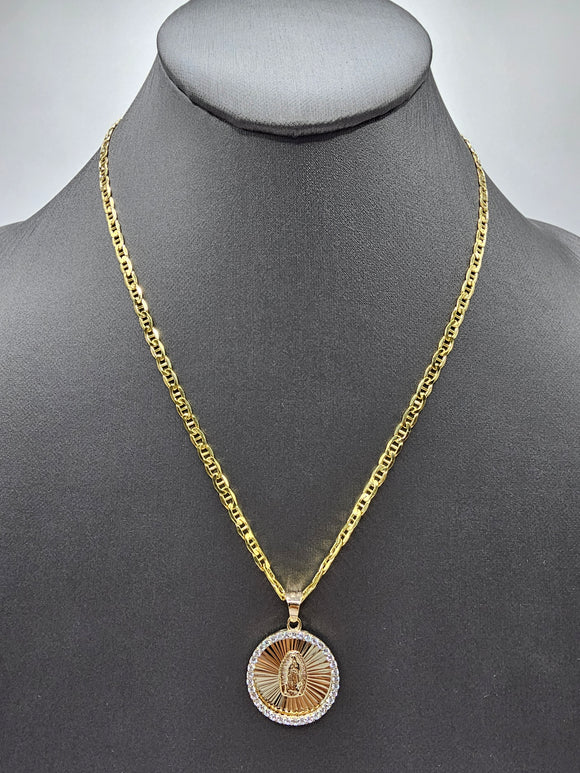 14k Gold Chain w/pendant - Virgin Mary