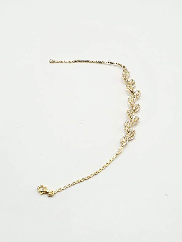 14k Gold Bracelet - Leaves