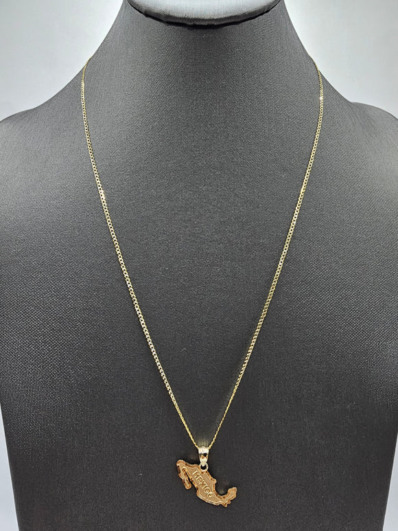 14k Gold Chain w/pendant - Mexico