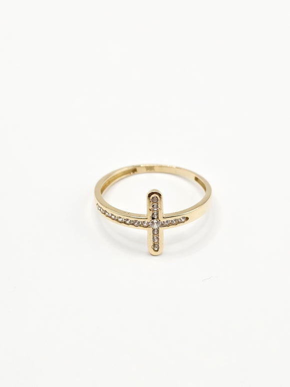 14K Gold Ring - Cross