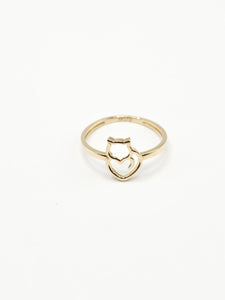 14K Gold Ring - Cat