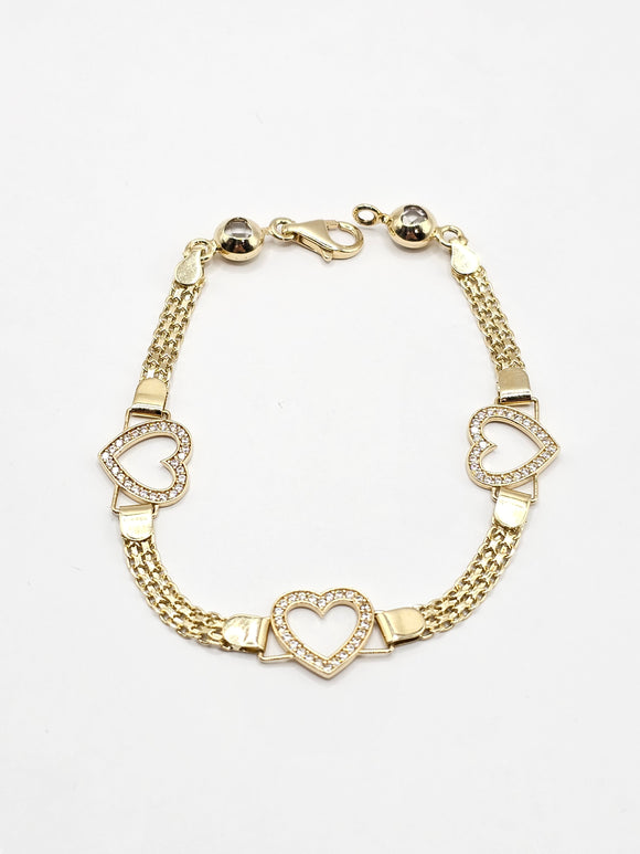 14k Gold Bracelet - Heart