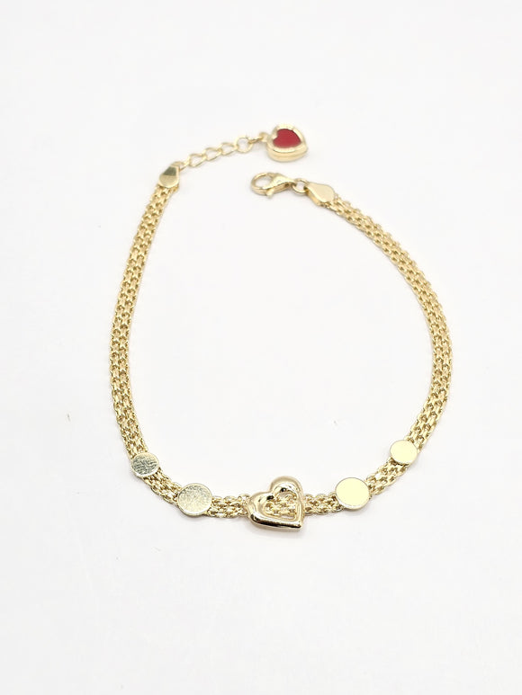 14k Gold Bracelet - Heart