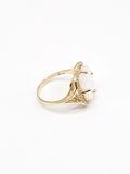 14K Gold Ring - White Clover