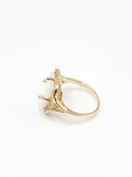 14K Gold Ring - White Clover