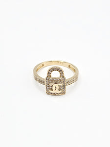 14K Gold Ring - Lock Fashion Ring