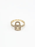 14K Gold Ring - Lock Fashion Ring